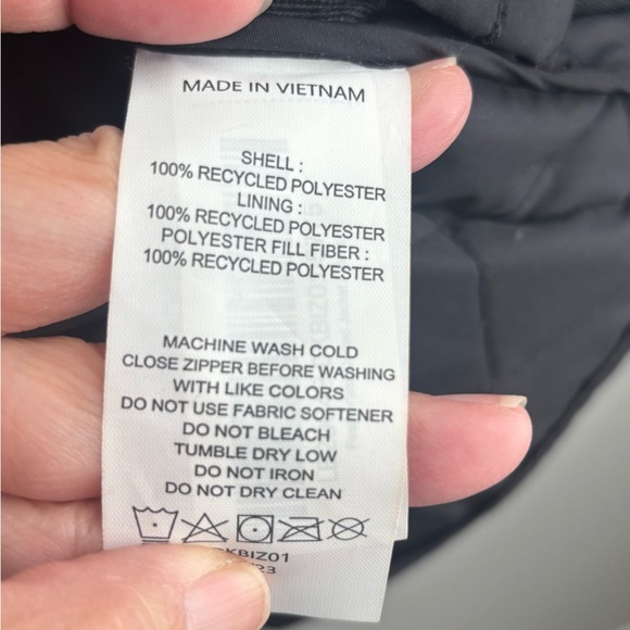 Quince Diamond Quilted  Corduroy Collar Black Barn Jacket large - Picture 6 of 10